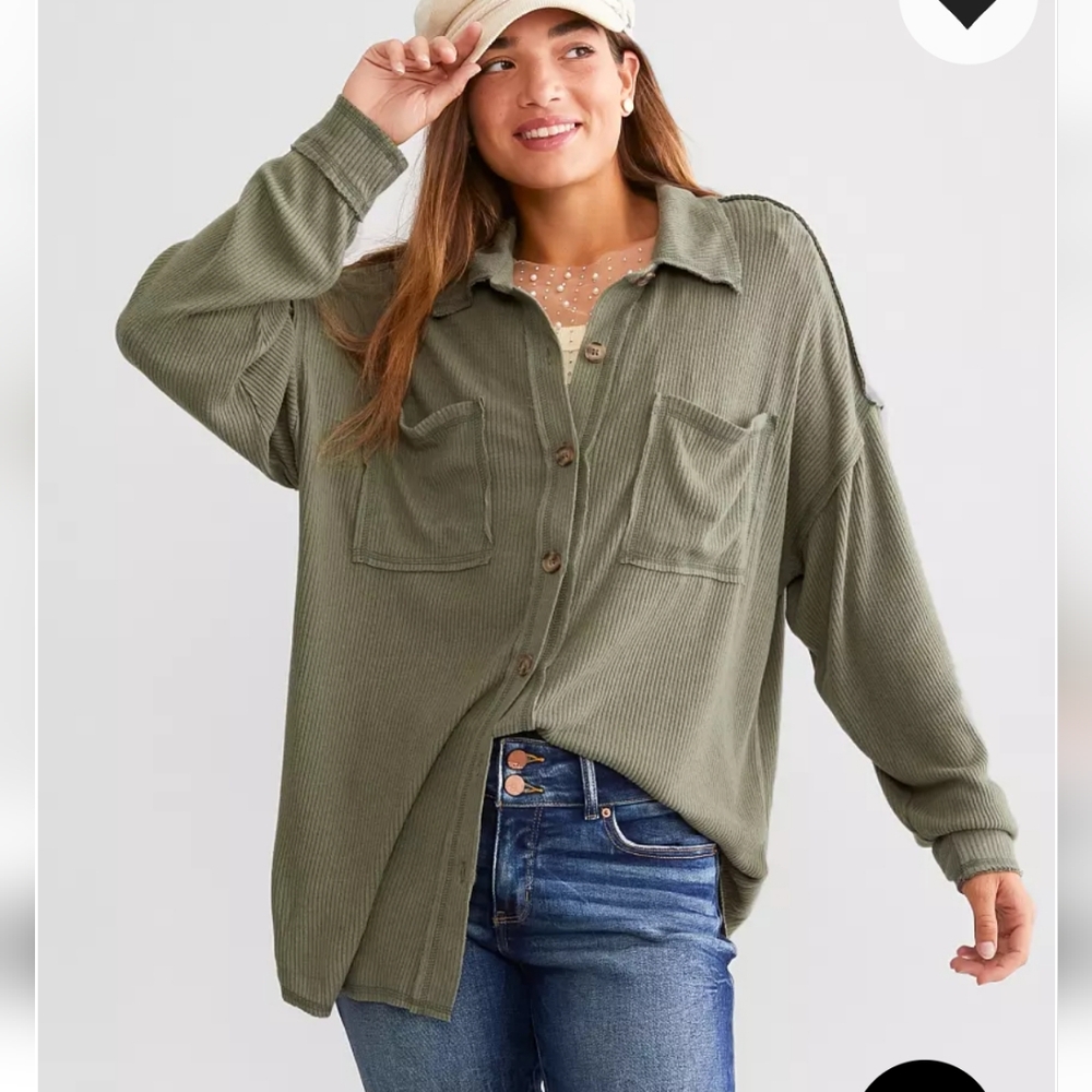 BKE Brown & Green Button Down Shirts